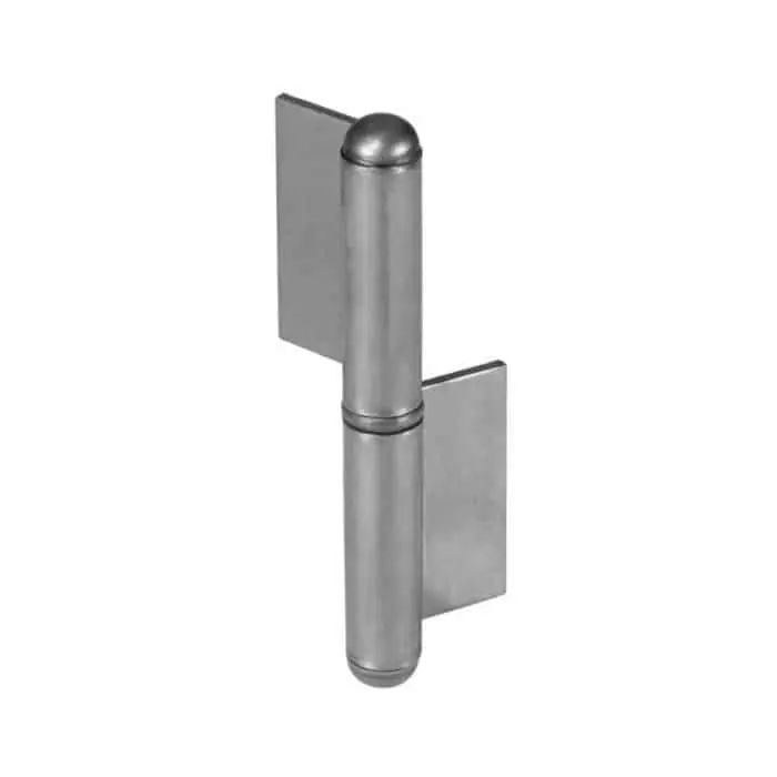 Shop Nu Cerniera ali lunghe sinistra AGB E00204.17 con tappo saldato, lunghezza 166 mm, finitura Acciaio Naturale