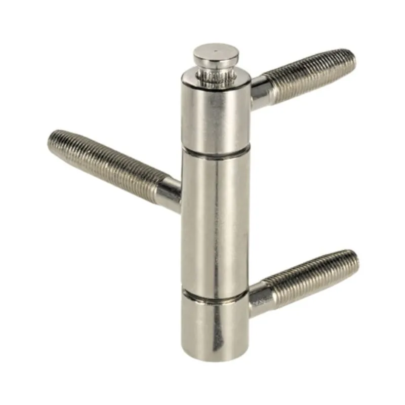 Cerniera Tria Maxi E00170 AGB per porta in legno, diametro 20 mm, altezza 87,5 mm, 3 gambi da 45-60 mm, Acciaio finitura Nichelato Korting