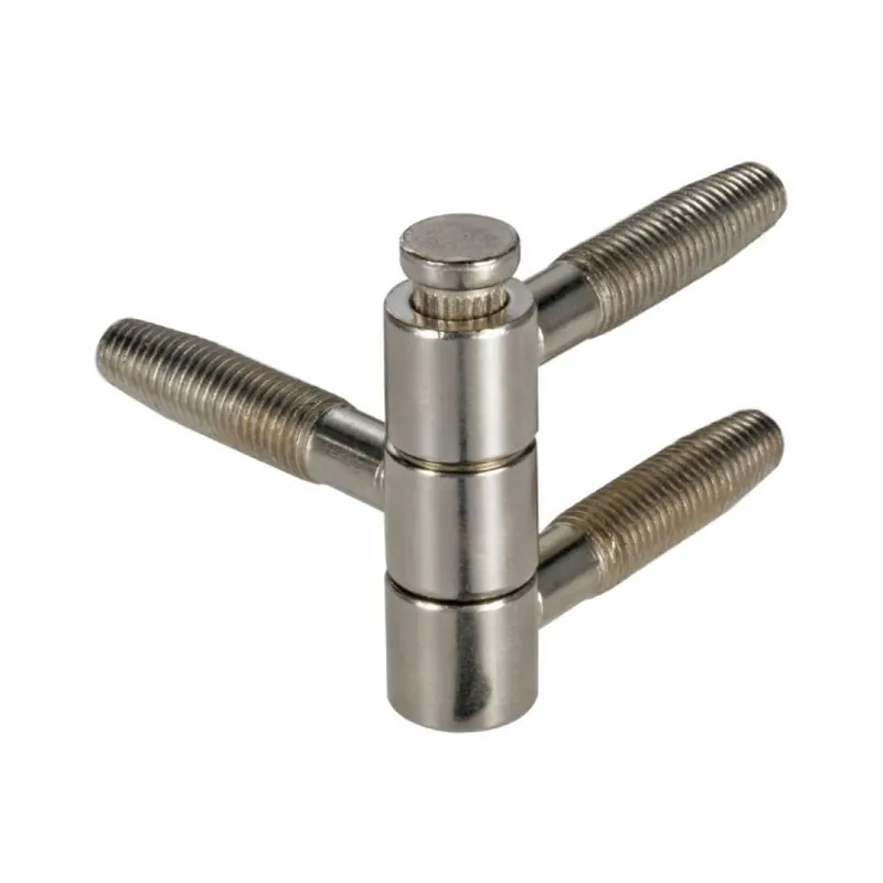 Aanbieding Cerniera Tria E00140 AGB per porta in legno, diametro 16 mm, altezza 43,5 mm, 3 gambi da 46 mm, Acciaio finitura Nichelato