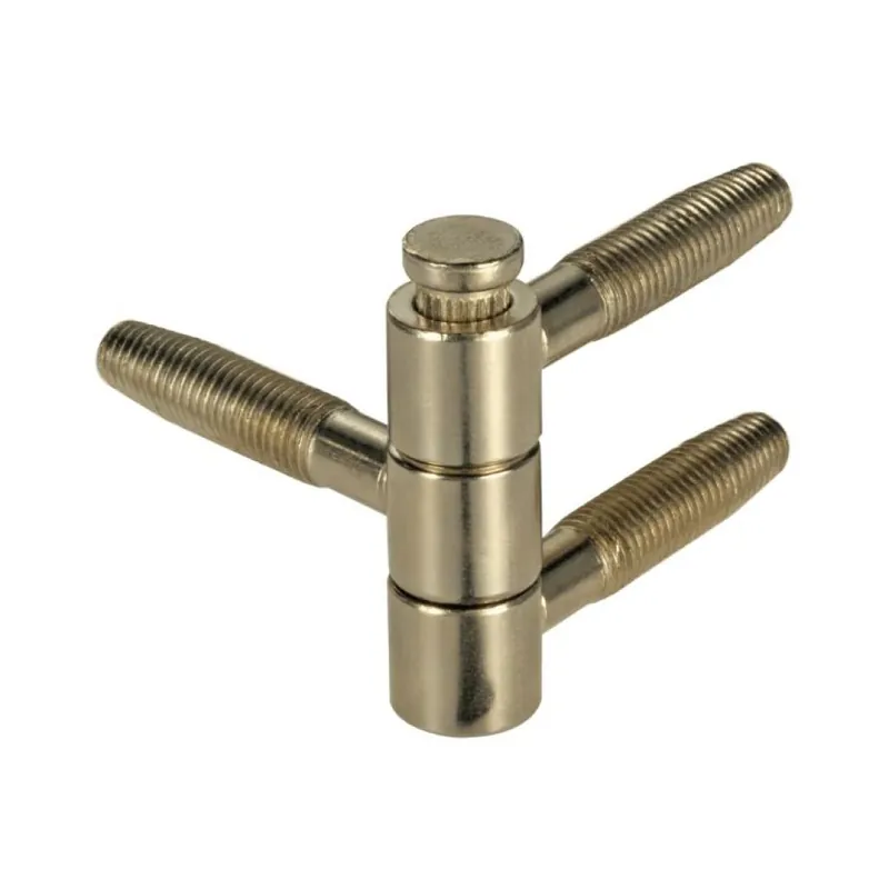 Goedkoop Cerniera Tria E00140 AGB per porta in legno, diametro 14 mm, altezza 40,5 mm, 3 gambi da 40 mm, Acciaio finitura Zinco Tropical