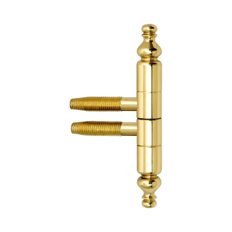 Cerniera barocco E00128 AGB per porte in legno, diametro 11 mm, altezza 75 mm, Ottone finitura Lucido Verniciato Direct Beschikbaar
