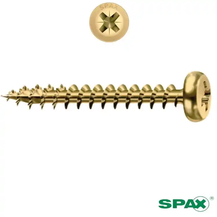 Rechtstreeks Van De Fabrikant Vite TC 3,5x25 per legno, impronta croce PZ 2, filetto totale, ABC Spax finitura Yellox