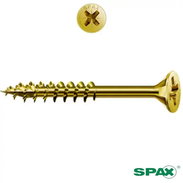 Dagaanbieding Vite TPS 6x50 per legno, impronta croce PZ 3, filetto parziale 32 mm, ABC Spax finitura Yellox