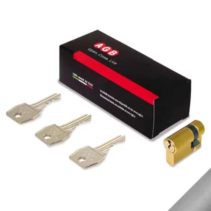 Mezzo cilindro 600 Agb profilo Standard C63016.05.40, lunghezza 55 mm (10/45), finitura Nichelato Opaco Beste Prijs