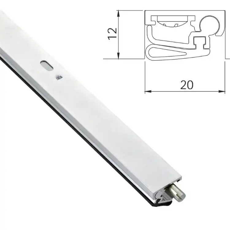 Direct Beschikbaar Guarnizione automatica sottoporta Savio PS per porta in alluminio e legno, pulsante di regolazione, lunghezza 1430 mm, corsa 13 mm