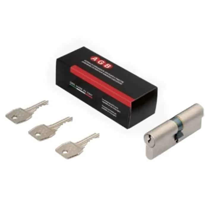 Cilindro 600 Agb profilo Standard C60316.40.65, lunghezza 115 mm (45/70), finitura Nichelato Opaco Gecertificeerd
