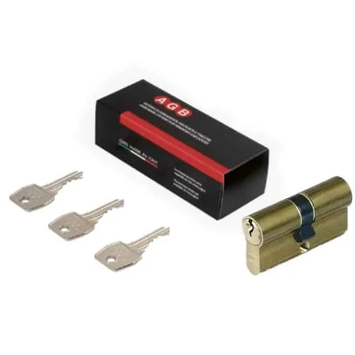 Uitverkoop Cilindro 600 Agb profilo Standard C60301.40.50, lunghezza 100 mm (45/55), finitura Ottone Naturale