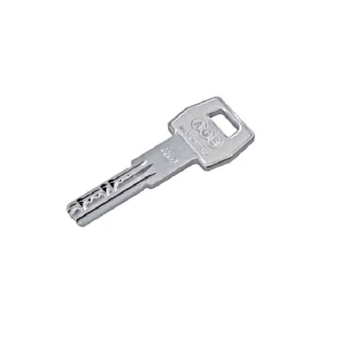 Superprijs Chiave grezza per cilindro Scudo 5000 e 5000 PS 6 pistoncini AGB, dimensioni 26x65 mm, materiale Ottone, finitura Nichelato