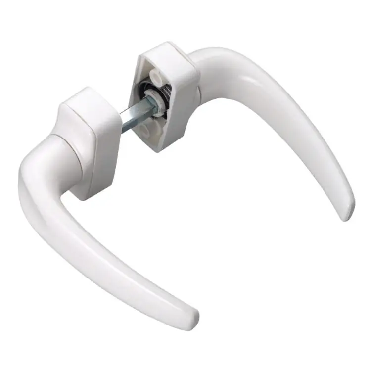 Maniglia doppia Manon Savio 874.30 per porta, rosetta rettangolare 30x60 mm, in Nylon, finitura Bianco Hete Deal