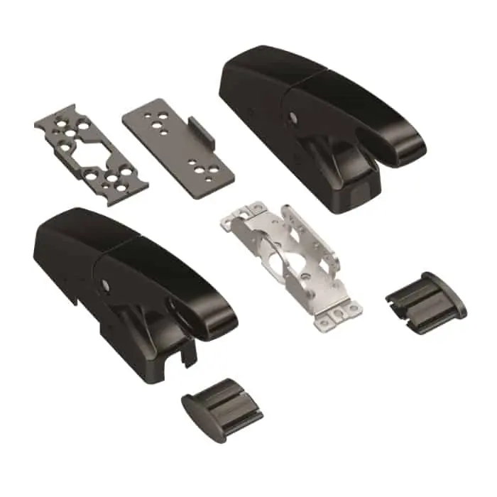 Kit supporti verticali ambidestri Juvarra Savio 6010.702 per antipanico, versione a leva, 2 punti di chiusura, finitura Nero Antibatterico Beperkte Voorraad
