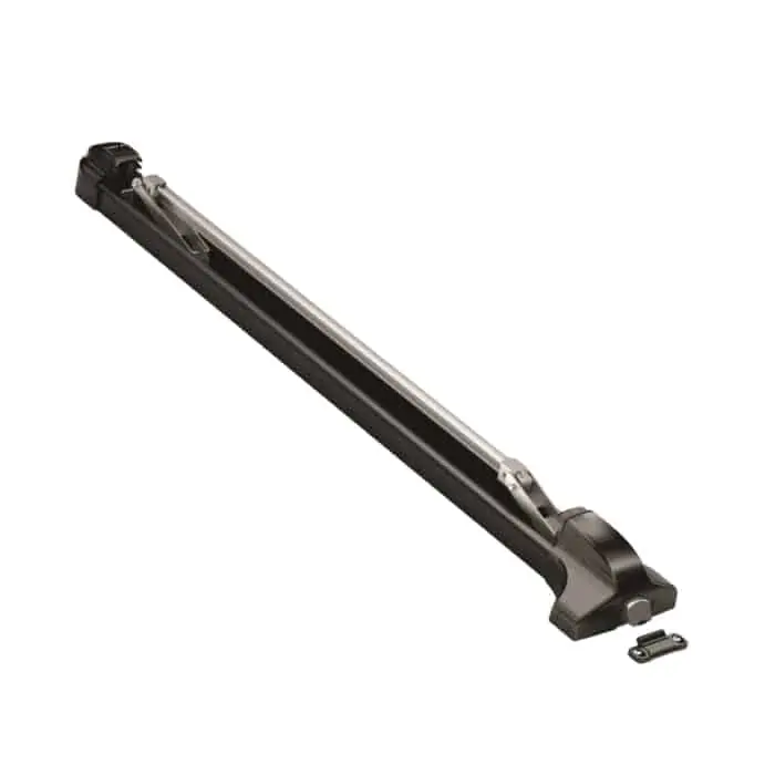 Maniglione antipanico Brunelleschi 6110.713/1300 Savio per uscita sicurezza, ambidestro, 3 punti di chiusura, senza carter, finitura Nero Antibatterico Snelle Levering