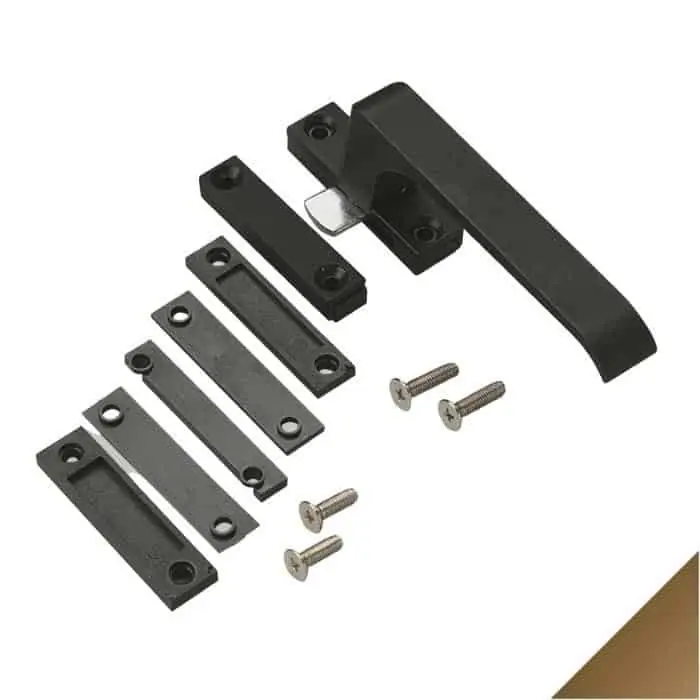 Tavellino Taveldue Savio 806 da applicare, versione Destra, dimensioni 145x48 mm, finitura Bronzo Anodizzato Speciale Aanbieding