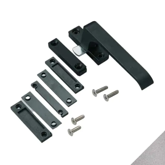 Rechtstreeks Van De Fabrikant Tavellino Taveldue Savio 806.1 da applicare, versione Sinistra, dimensioni 145x48 mm, finitura Argento Anodizzato