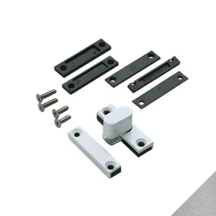 Gereduceerde Prijs Tavellino Multi Savio 807 da applicare per serramento, interasse 50 mm, finitura Argento Anodizzato