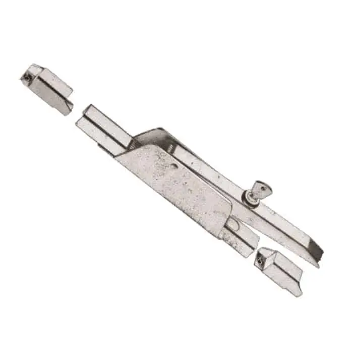 Chiusura da saldare Nuova Rivoli Savio 590.53 KA, per infisso, cilindro di sicurezza, corsa 25-22,5 mm, finitura Zincata Meest Verkocht