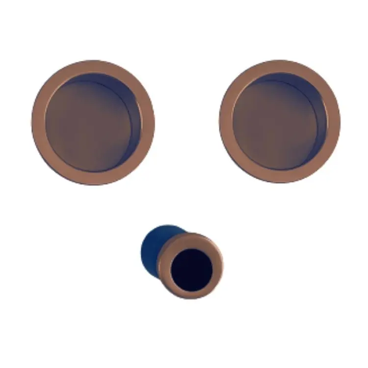 Scivola Kit E AGB ad incasso per porta scorrevole, rosette cieche, diametro 48 mm, colore Bronzato Koop Online