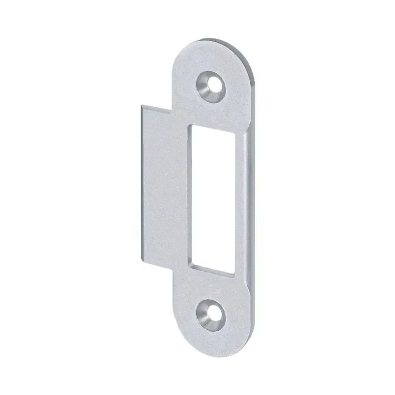 Op = Op Incontro B01000.09 Agb per serratura Centro e Mediana solo scrocco, dimensione 82x22 mm, bordo tondo con aletta quadra 10 mm, Acciaio finitura Cromato Opaco