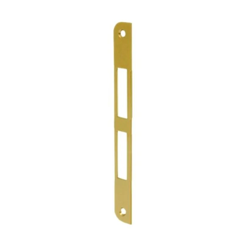 Incontro B01000.03 Agb per serratura Centro scrocco e mandata, dimensione 196x22 mm, bordo stondato, Acciaio finitura Ottonato Verniciato Tijdelijk Beschikbaar