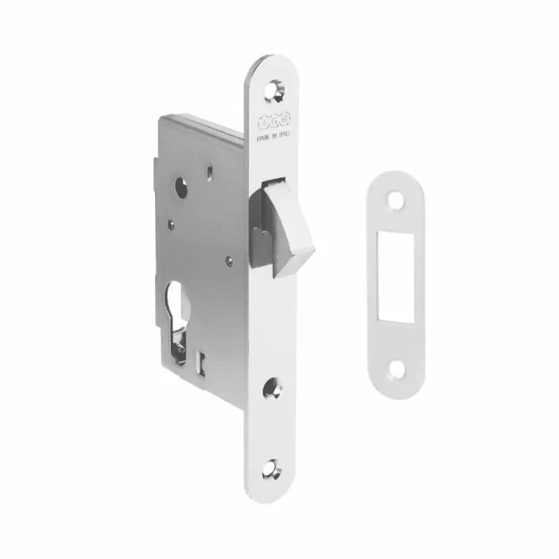 Serratura Gancio Yale incasso B00702 AGB per porta scorrevole, entrata 50 mm, bordo quadro 168x22 mm, Acciaio finitura Nichelato Voordeelprijs