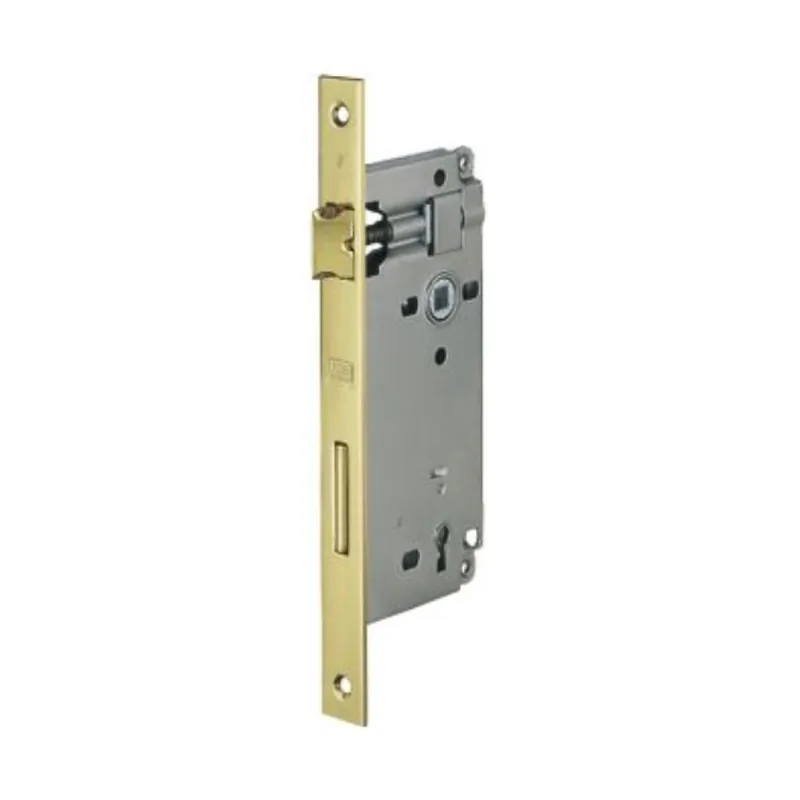 Serratura Patent incasso B00592 Agb per porta da interni, entrata 40 mm, interasse 90 mm, bordo quadro 238x22 mm, Acciaio finitura Ottonato Verniciato Meest Verkocht