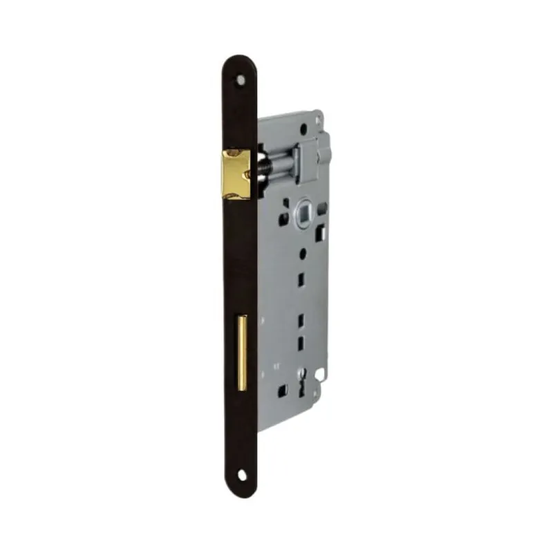 Veilige Betaling Serratura Patent incasso B00591 Agb per porta da interni, entrata 50 mm, interasse 90 mm, bordo tondo 238x22 mm, Acciaio finitura Nero Verniciato