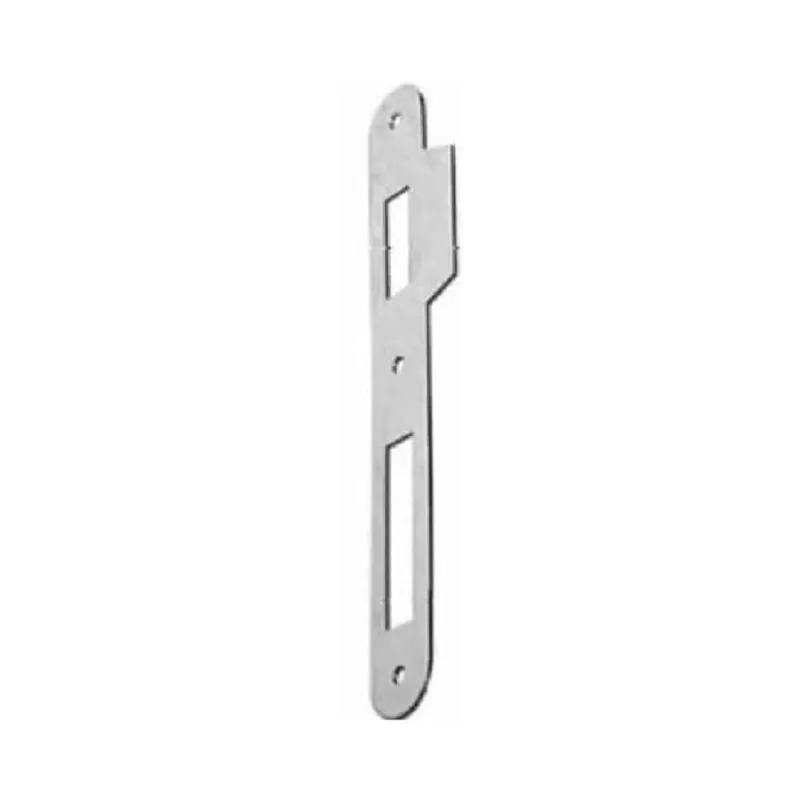 Incontro B00590.21 Agb per serratura Sicurezza, dimensione 204x24,5 mm, bordo tondo con aletta da 12 mm, Acciaio finitura Nichelato Bestseller