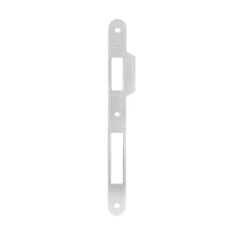 Incontro B00590.07 Agb per serratura Patent Grande, dimensione 193x22 mm, bordo tondo con aletta 10 mm, Acciaio finitura Cromo Opaco Beperkte Voorraad