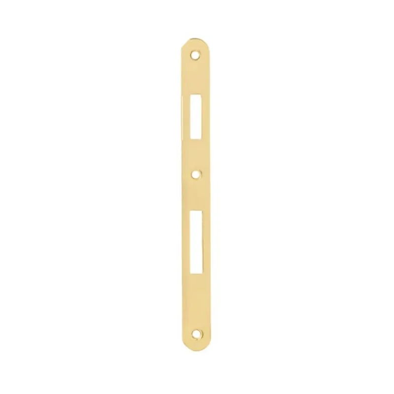 Shop Nu Incontro B00590.02 Agb per serratura Patent grande, dimensione 238x22 mm, bordo tondo, Acciaio finitura Ottonato Verniciato