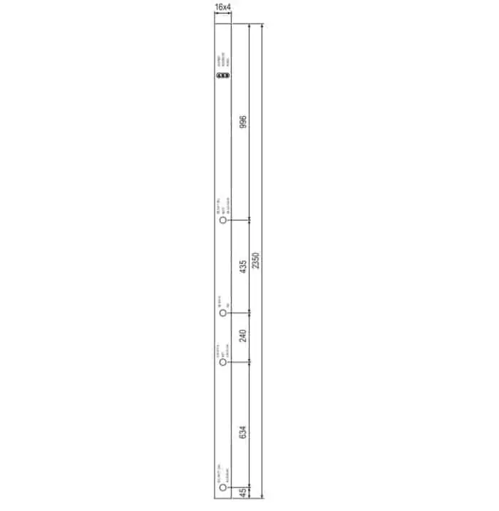 Favoriet Asta portadima AGB per porta/finestra, aria 4 mm, dimensioni 16x2350 mm