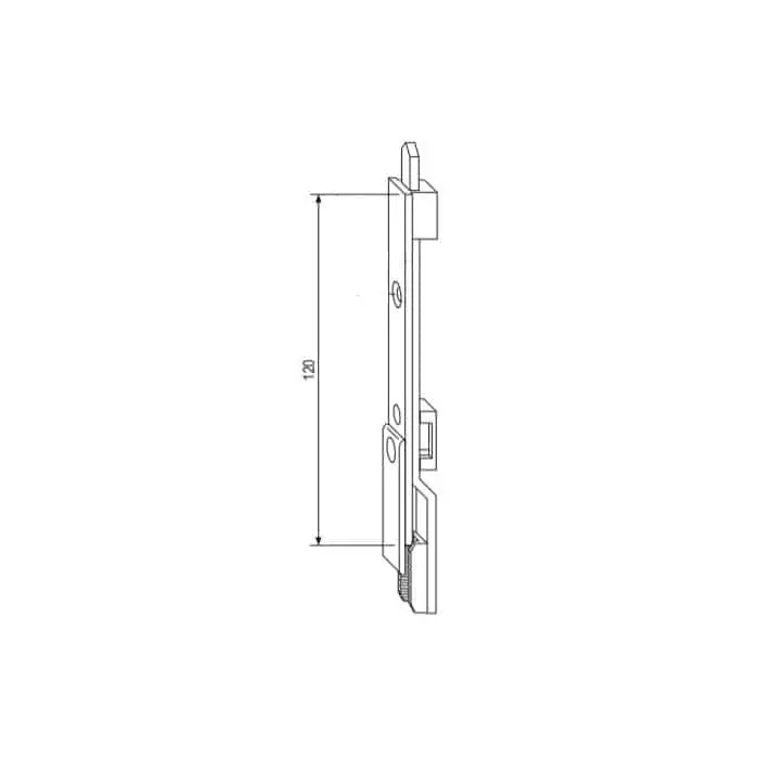 Uitverkoop Terminale superiore GR2 AGB A00487.00.02 con puntale, uscita 11 mm, lunghezza 120 mm, finitura Zinco Tropical