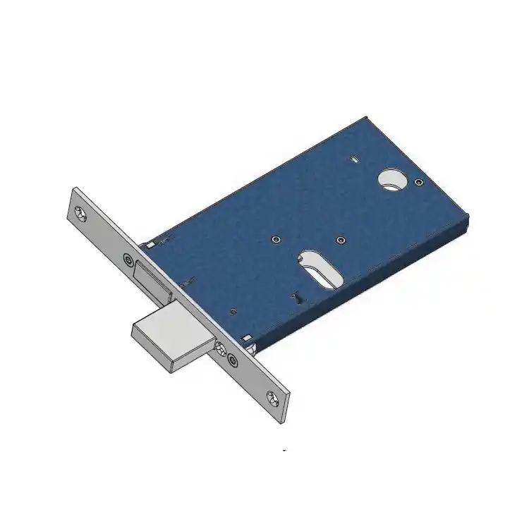 Nu Kopen Serratura per fascia Omec, foro Ovale, catenaccio, entrata 60 mm, scatola 78 mm, finitura Inox