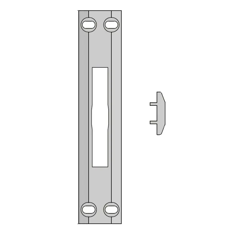 Contropiastra regolabile 02881 L Omec per profilo R40 R50, dimensioni 30x230 mm, materiale Metallo Beperkte Voorraad
