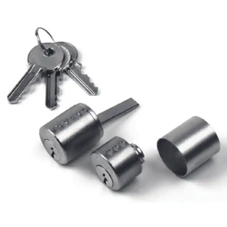 Coppia Cilindri 112F Assa Abloy, per serratura elettrica Multipla 5011 e 5015, lunghezza 50 mm, finitura Nichelato Weekendaanbieding