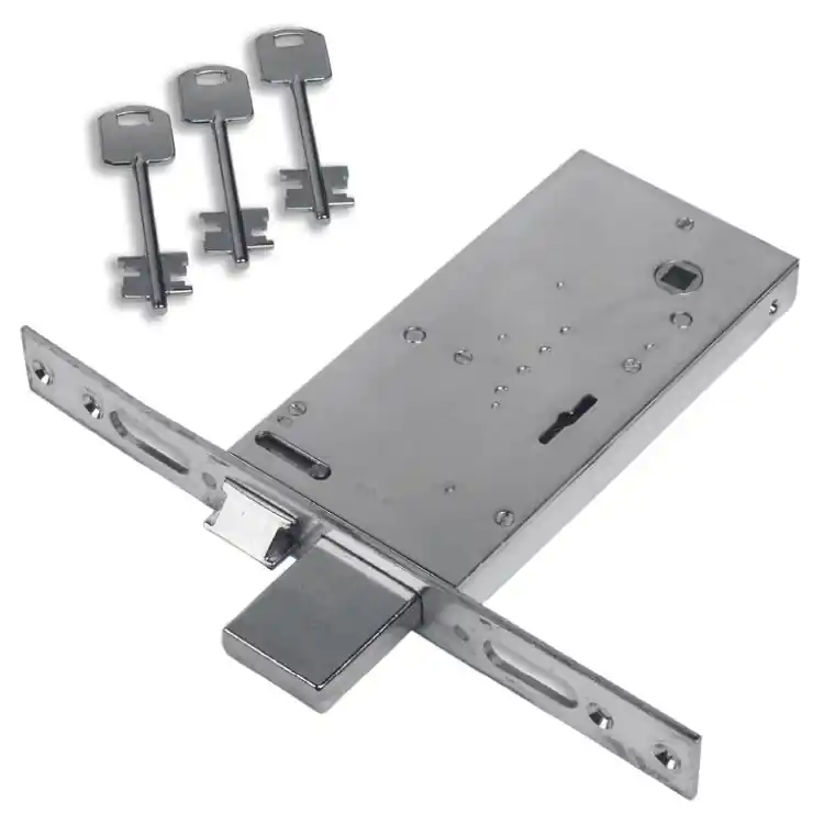 Gecertificeerd Serratura 6801/SA Assa Abloy per fascia, a doppia mappa, con scrocco e catenaccio, entrata 70 mm, frontale 28 mm