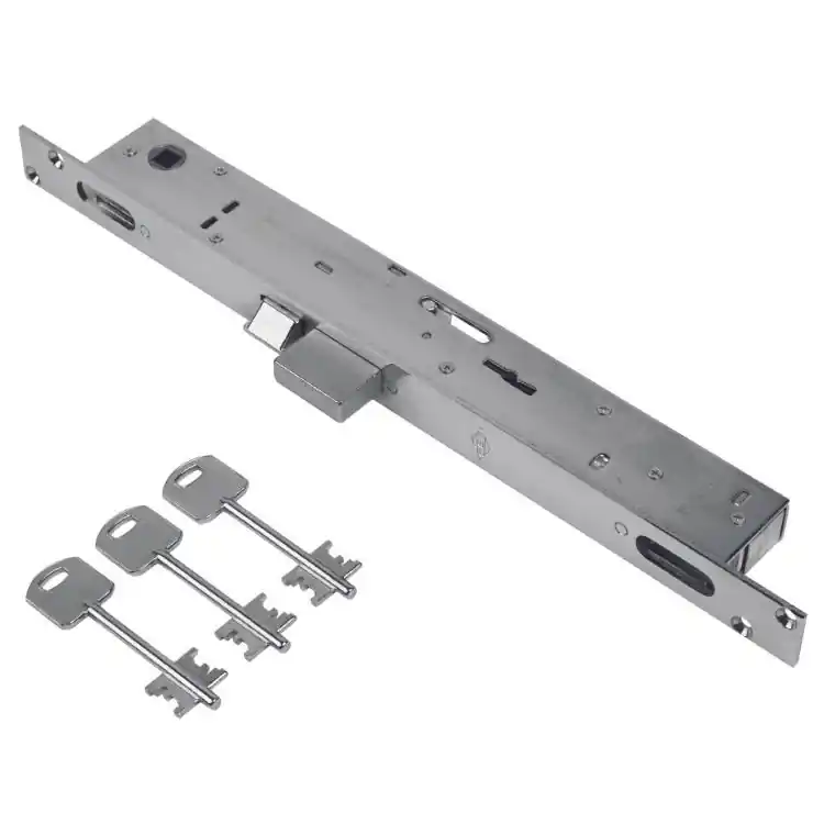 Serratura triplice da infilare 6603 Assa Abloy, a doppia mappa, con scrocco e catenaccio, entrata 27-23 mm, frontale 25 mm Shop Nu