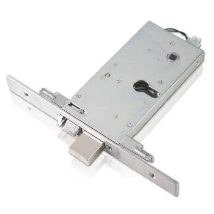 Merkproduct Elettroserratura triplice 5713 Assa Abloy per fascia, foro Yale, con scrocco e catenaccio, entrata 80 mm, frontale 25 mm