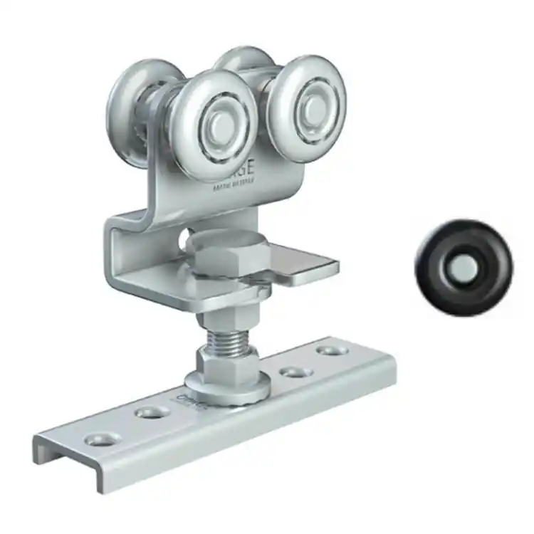 Beperkte Voorraad Carrello regolabile 45 Omge per scorrevole Roll Ge 20, portata 45 Kg, con perno M10, ruote in Acciaio-Nylon diametro 24 mm