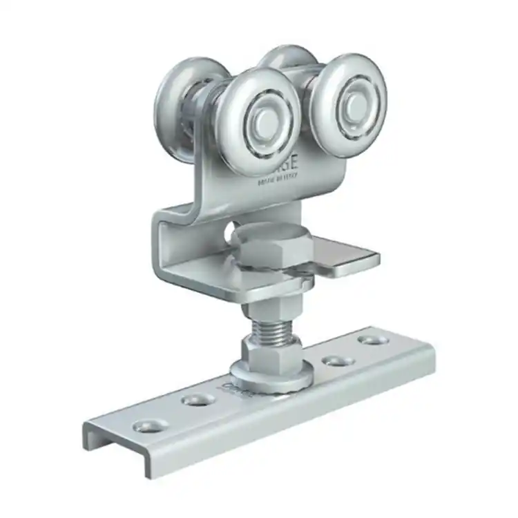 Aanbieding Carrello regolabile 23 Omge per scorrevole Roll Ge 20, portata 45 Kg, con perno M10, ruote in Acciaio diametro 24 mm