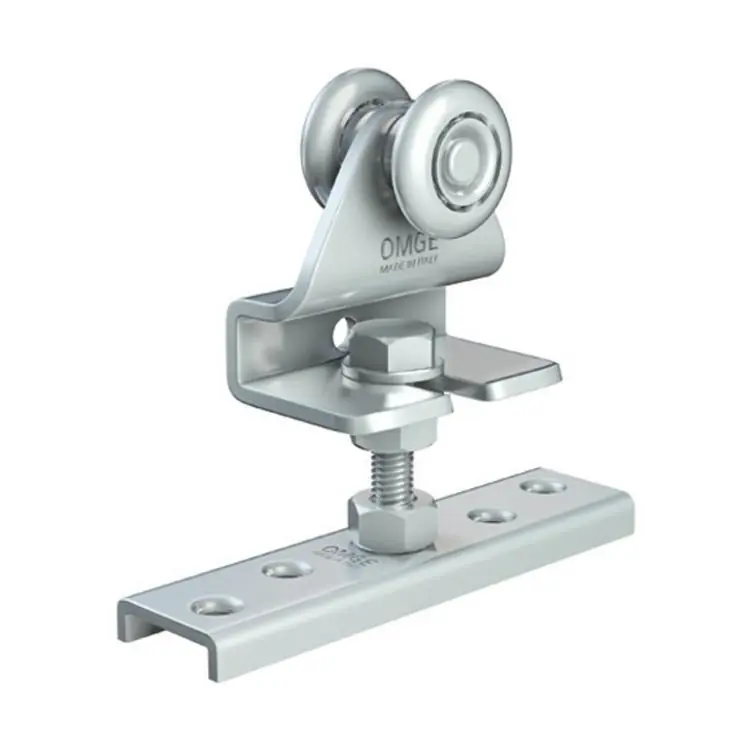 Carrello regolabile 22 Omge per scorrevole Roll Ge 20, portata 35 Kg, con perno M8, ruote in Acciaio diametro 24 mm Goedkoop