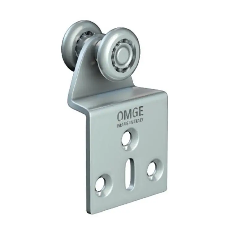 Carrello con staffa 12 Omge per scorrevole Roll Ge 10, portata 15 Kg, ruote in Acciaio diametro 15 mm Gratis Retour