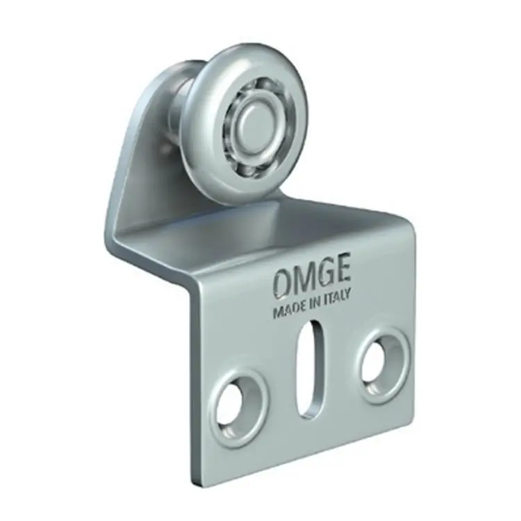 Meest Verkocht Carrello con staffa 123 Omge per scorrevole Roll Ge 10, portata 8 Kg, ruota in Acciaio diametro 15 mm