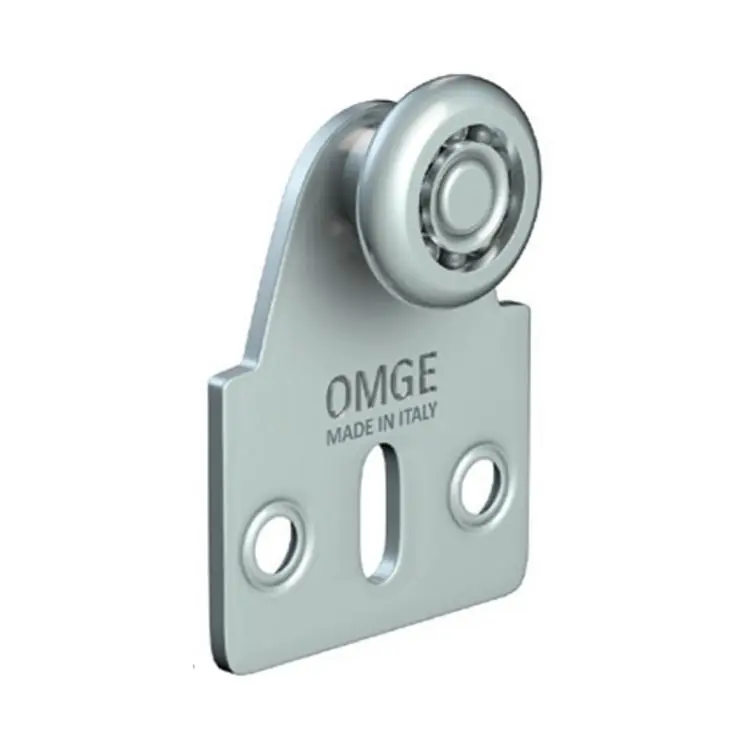 Favoriet Carrello con staffa 16 Omge per scorrevole Roll Ge 10, portata 8 Kg, ruota in Acciaio diametro 15 mm
