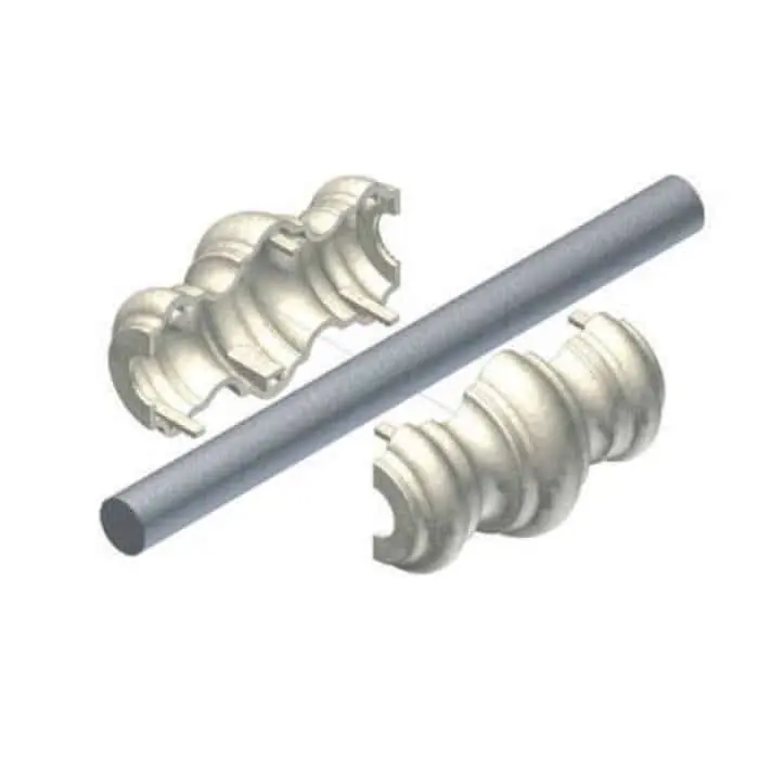 Borchia Nova Ferr per cancello doppia, foro tondo quadro, altezza 65 mm, diametro 14,5 mm Populair