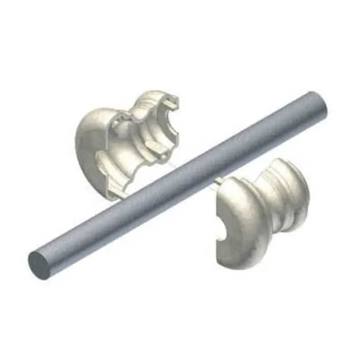 Koop Online Borchia Nova Ferr per cancello semplice, foro tondo quadro, altezza 38 mm, diametro 14,5 mm
