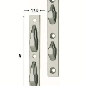 Ferri letto sbalzati Aldeghi, altezza 120 mm, larghezza 17,5 mm, in acciaio, finitura Lucido Goedkoop