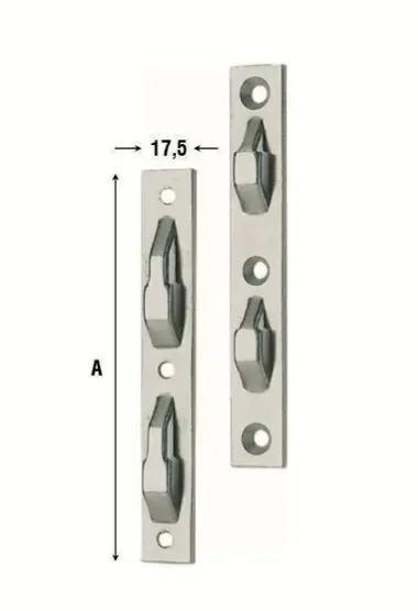 Ferri letto sbalzati Aldeghi, altezza 120 mm, larghezza 17,5 mm, in acciaio, finitura Lucido Goedkoop