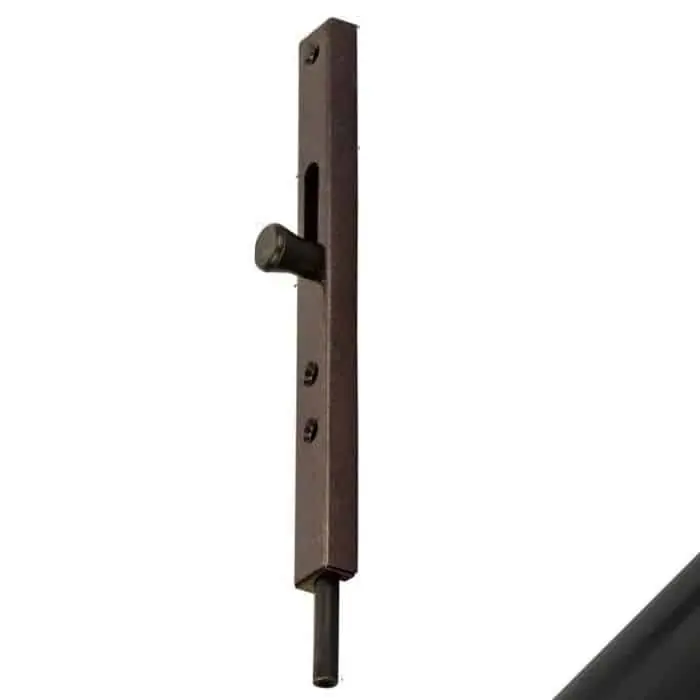 Catenaccio verticale Aldeghi per porta, altezza 200 mm, in acciaio, finitura Nero Verniciato Lage Prijs