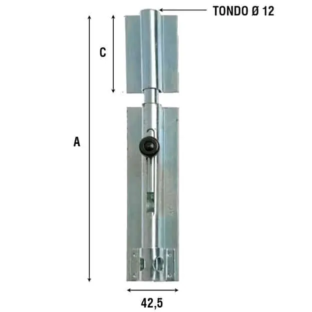 Catenaccio porta lucchetto Aldeghi, altezza 210 mm, larghezza 42,5 mm, in acciaio Zincato Aanbieding