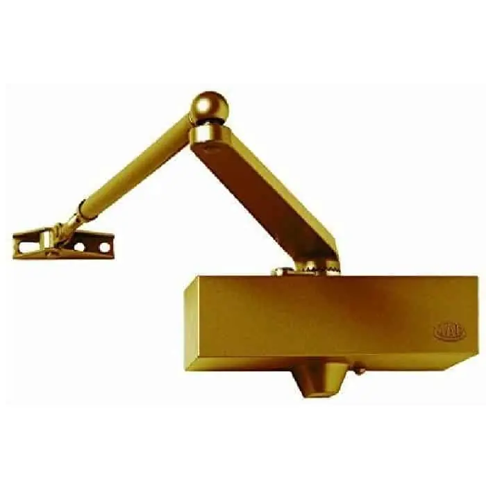 Chiudiporta aereo a cremagliera 503 Mab, per porta battente, forza di chiusura EN 3, braccio a V standard, finitura Bronzo Premium