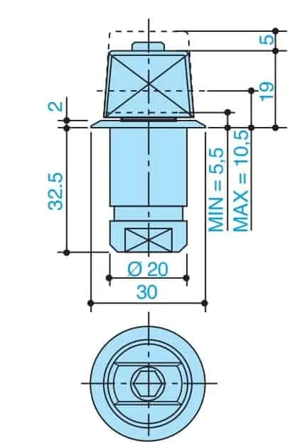 Piletta a murare AC299 Assa Abloy, con quadro tedesco, portata 120 Kg, finitura Nichelato Koop Online